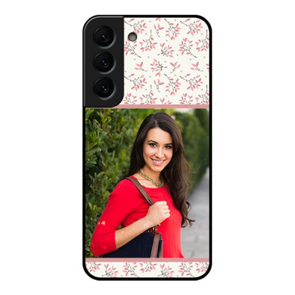 Galaxy S22 Plus 5G Custom Glass Phone Case - Premium Floral Design