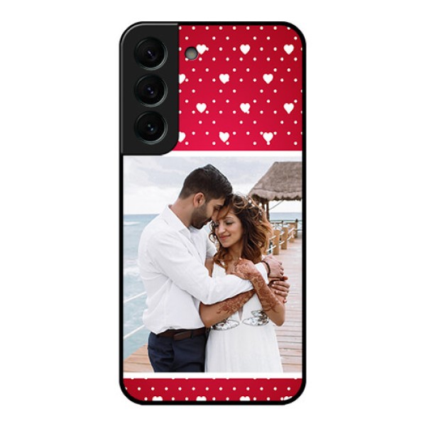 Galaxy S22 Plus 5G Photo Printing on Glass Case - Hearts Mobile Case Design Galaxy S22 Plus 5G Photo Printing on Glass Case - Hearts Mobile Case Design