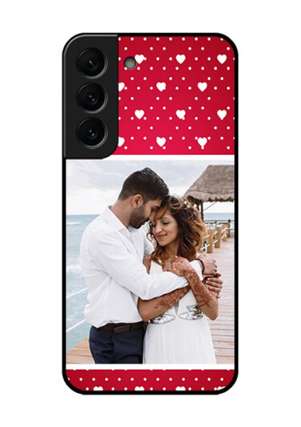 Galaxy S22 Plus 5G Photo Printing on Glass Case - Hearts Mobile Case Design