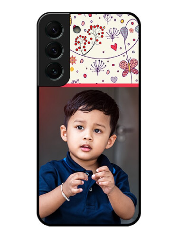 Custom Galaxy S22 Plus 5G Custom Glass Mobile Case - Premium Floral Design