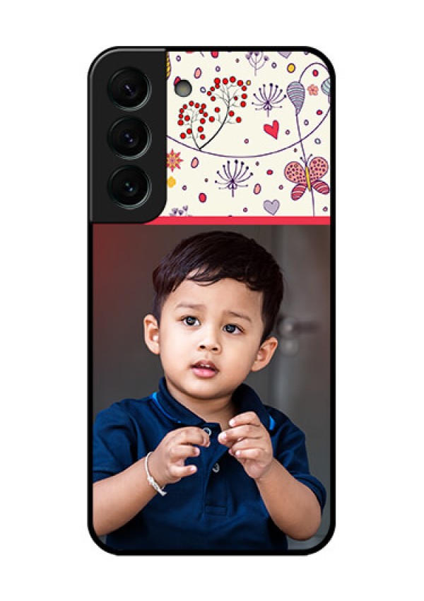 Galaxy S22 Plus 5G Custom Glass Mobile Case - Premium Floral Design