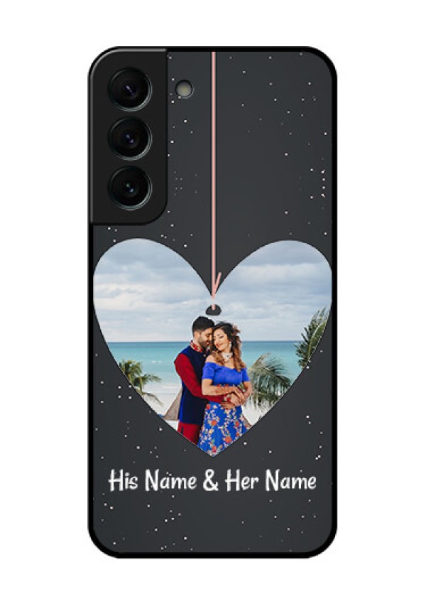 Galaxy S22 Plus 5G Custom Glass Phone Case - Hanging Heart Design