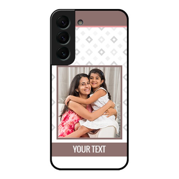 Galaxy S22 Plus 5G Photo Printing on Glass Case - Simple Diamond Design Galaxy S22 Plus 5G Photo Printing on Glass Case - Simple Diamond Design