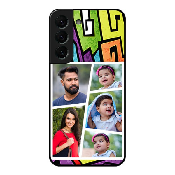 Galaxy S22 Plus 5G Custom Glass Phone Case - Graffiti pattern Design