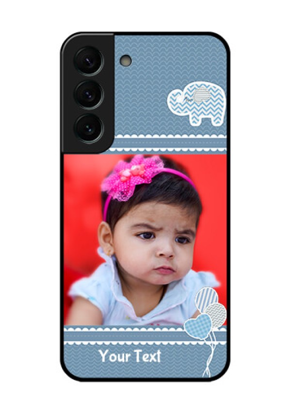 Galaxy S22 Plus 5G Photo Printing on Glass Case - with Kids Pattern Design