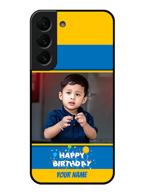 Custom Galaxy S22 Plus 5G Custom Glass Mobile Case - Birthday Wishes Design