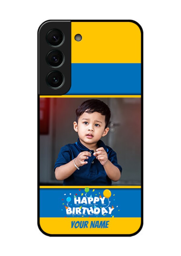 Galaxy S22 Plus 5G Custom Glass Mobile Case - Birthday Wishes Design