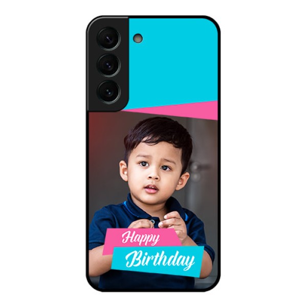 Galaxy S22 Plus 5G Personalized Glass Phone Case - Image Holder with 2 Color Design Galaxy S22 Plus 5G Personalized Glass Phone Case - Image Holder with 2 Color Design