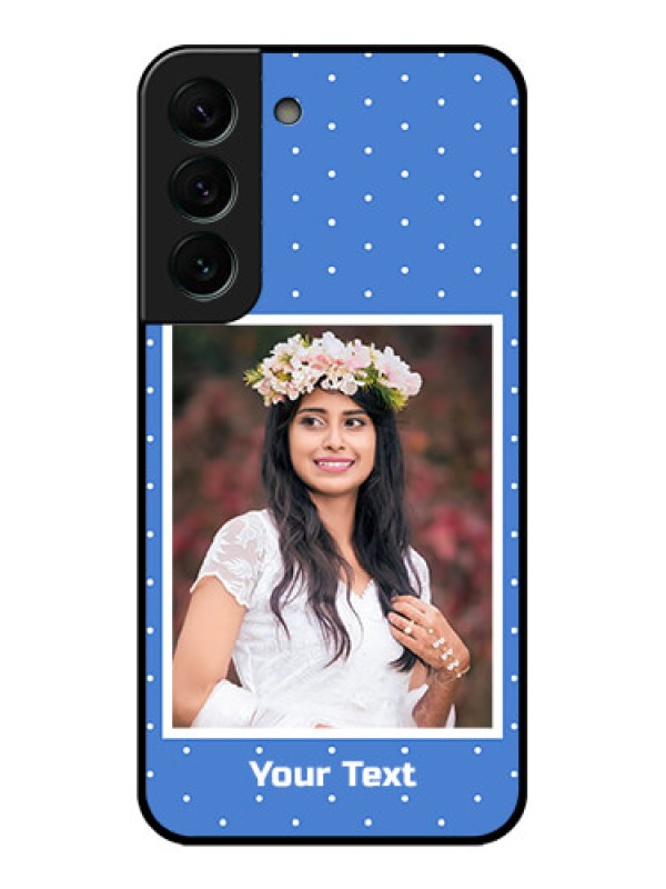 Custom Galaxy S22 Plus 5G Photo Printing on Glass Case - Polka dots design