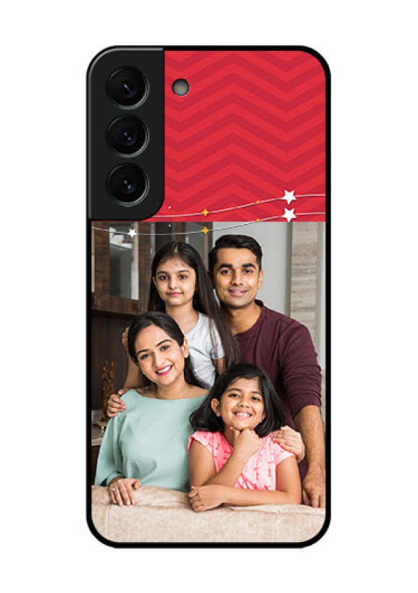 Galaxy S22 Plus 5G Personalized Glass Phone Case - Happy Family Design