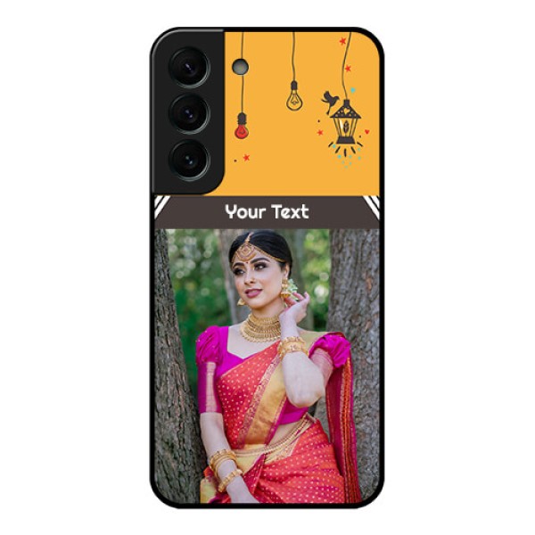 Galaxy S22 Plus 5G Custom Glass Mobile Case - with Family Picture and Icons