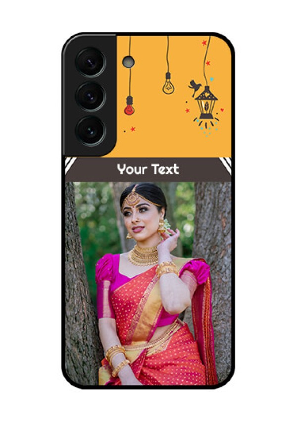 Galaxy S22 Plus 5G Custom Glass Mobile Case - with Family Picture and Icons