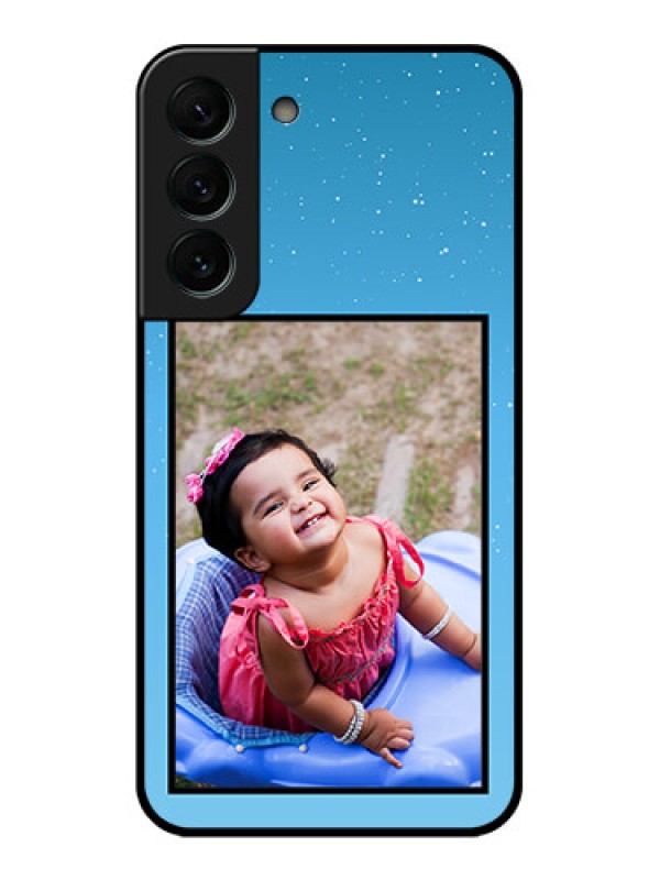 Custom Galaxy S22 Plus 5G Custom Glass Mobile Case - Wave Pattern Colorful Design