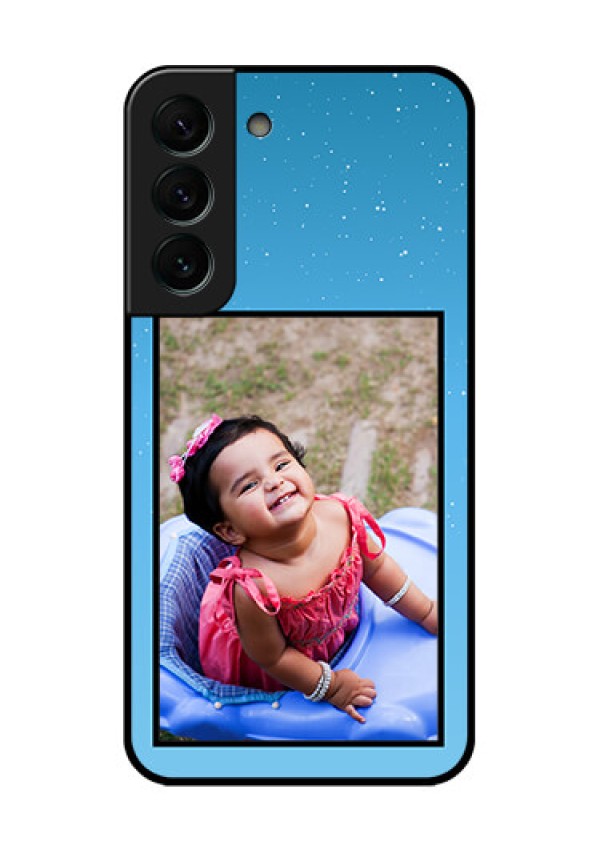 Galaxy S22 Plus 5G Custom Glass Mobile Case - Wave Pattern Colorful Design