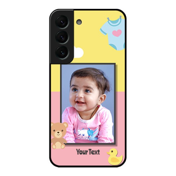 Galaxy S22 Plus 5G Photo Printing on Glass Case - Kids 2 Color Design