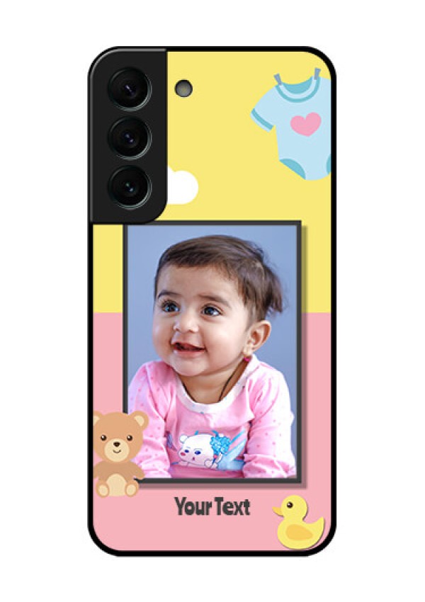 Galaxy S22 Plus 5G Photo Printing on Glass Case - Kids 2 Color Design