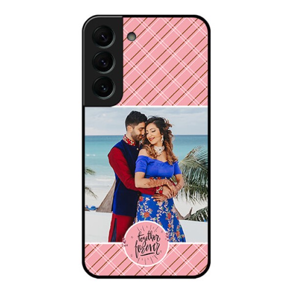 Galaxy S22 Plus 5G Personalized Glass Phone Case - Together Forever Design Galaxy S22 Plus 5G Personalized Glass Phone Case - Together Forever Design