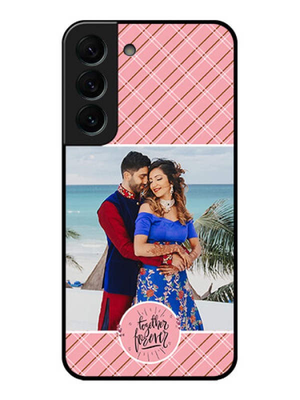 Custom Galaxy S22 Plus 5G Personalized Glass Phone Case - Together Forever Design