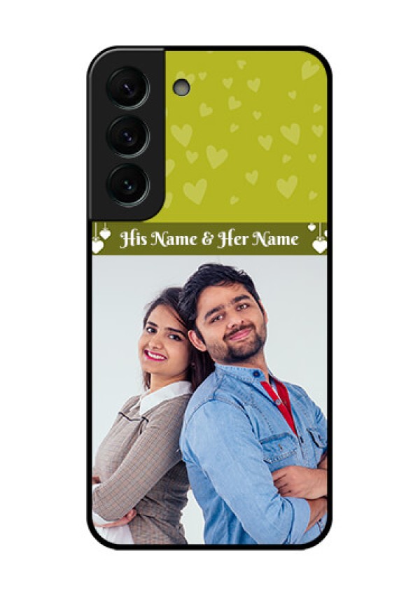 Galaxy S22 Plus 5G Custom Glass Phone Case - You & Me Heart Design