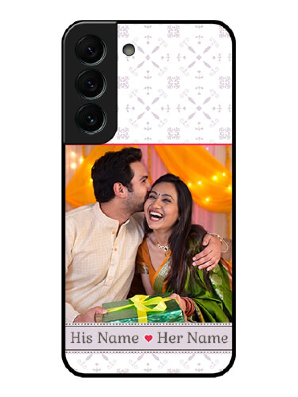 Custom Galaxy S22 Plus 5G Custom Glass Mobile Case - with Photo and Ethnic Design