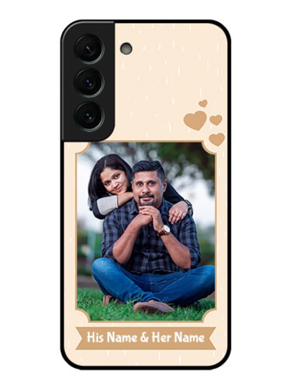 Custom Galaxy S22 Plus 5G Custom Glass Phone Case - with confetti love design