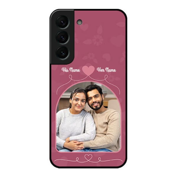 Galaxy S22 Plus 5G Photo Printing on Glass Case - Love Floral Design