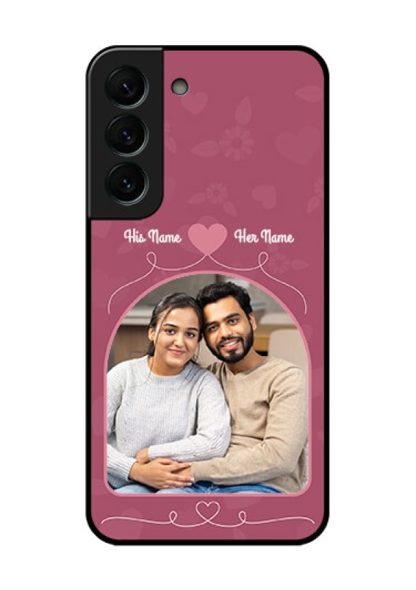 Galaxy S22 Plus 5G Photo Printing on Glass Case - Love Floral Design