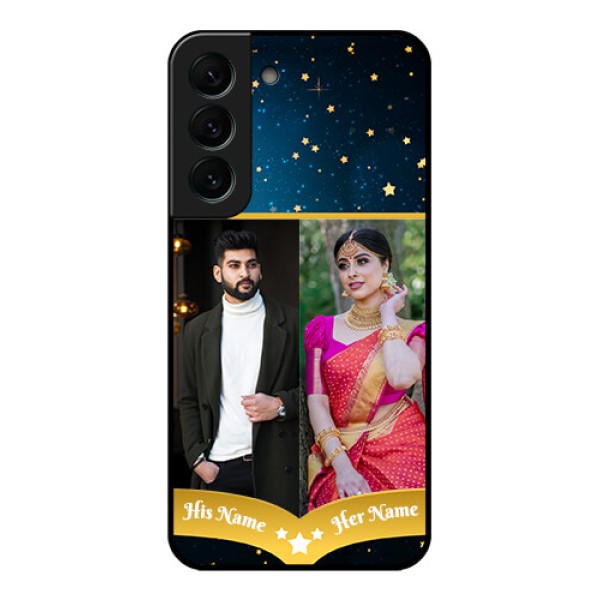 Galaxy S22 Plus 5G Custom Glass Phone Case - Galaxy Stars Backdrop Design Galaxy S22 Plus 5G Custom Glass Phone Case - Galaxy Stars Backdrop Design
