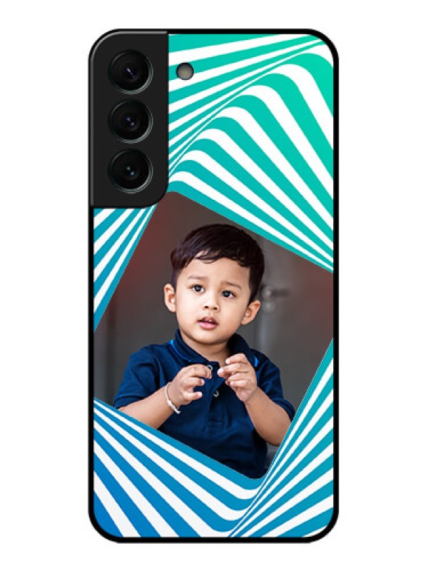 Custom Galaxy S22 Plus 5G Personalized Glass Phone Case - Abstract Spiral Design