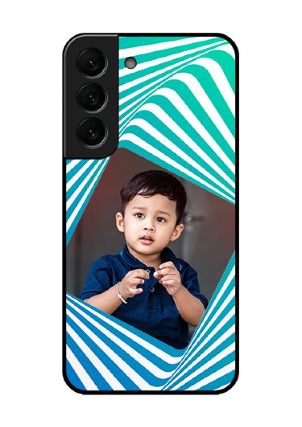 Galaxy S22 Plus 5G Personalized Glass Phone Case - Abstract Spiral Design