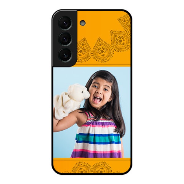 Galaxy S22 Plus 5G Personalized Glass Phone Case - Photo Wedding Design