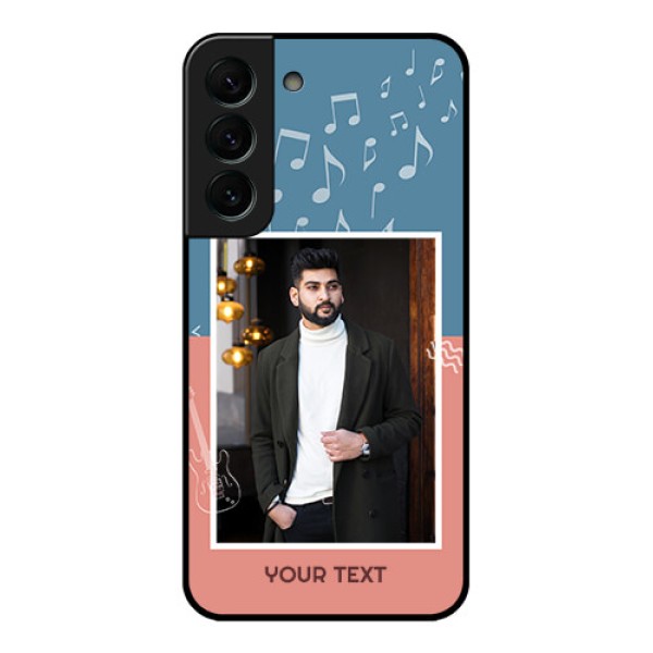 Galaxy S22 Plus 5G Photo Printing on Glass Case - with Color Musical Note Design Galaxy S22 Plus 5G Photo Printing on Glass Case - with Color Musical Note Design