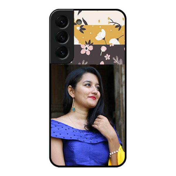 Galaxy S22 Plus 5G Custom Glass Phone Case - Stylish Floral Design