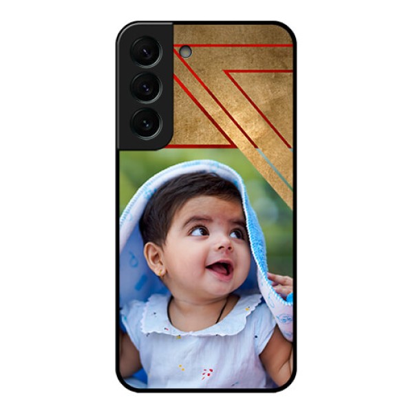 Galaxy S22 Plus 5G Personalized Glass Phone Case - Gradient Abstract Texture Design