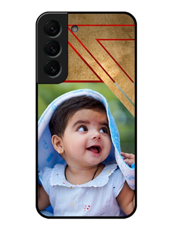 Custom Galaxy S22 Plus 5G Personalized Glass Phone Case - Gradient Abstract Texture Design