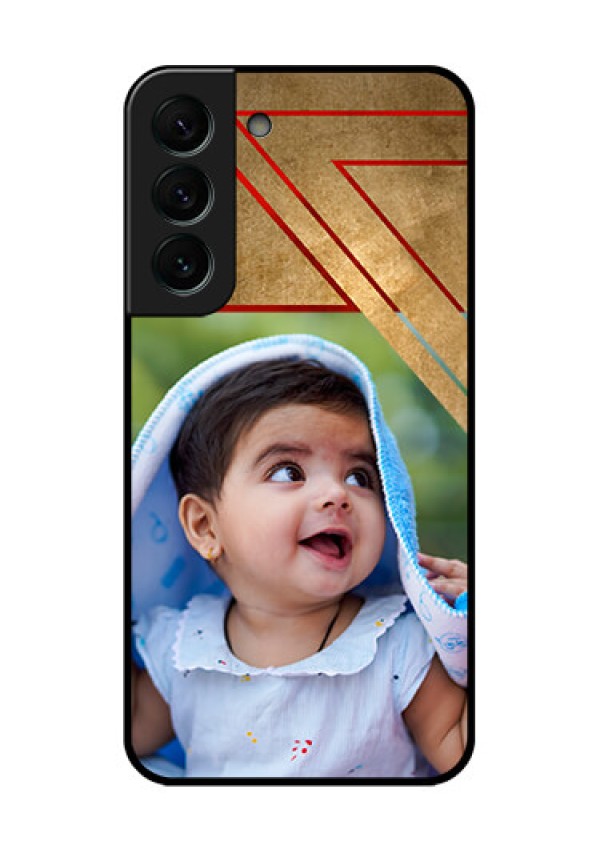 Galaxy S22 Plus 5G Personalized Glass Phone Case - Gradient Abstract Texture Design
