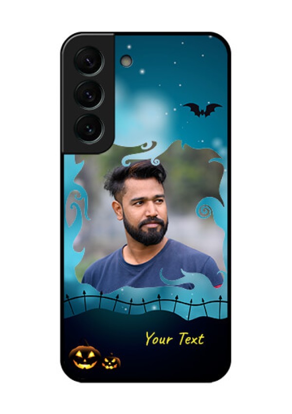 Galaxy S22 Plus 5G Custom Glass Phone Case - Halloween frame design