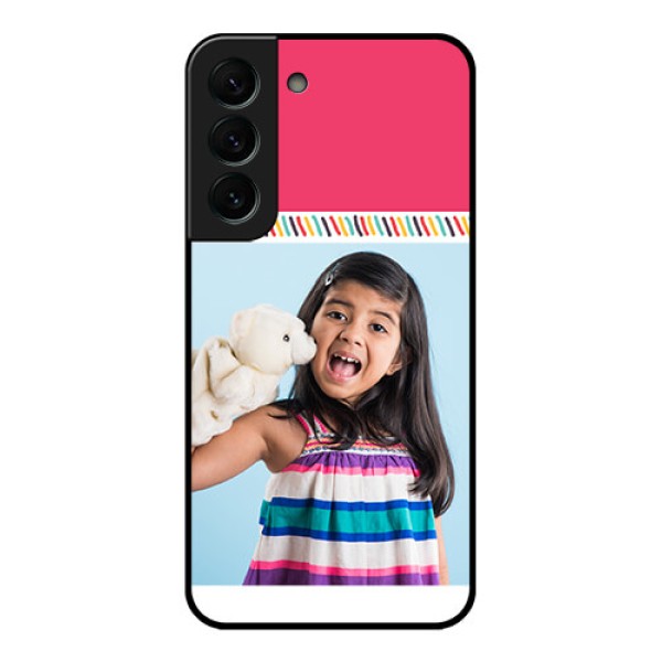 Galaxy S22 Plus 5G Personalized Glass Phone Case - Line art design