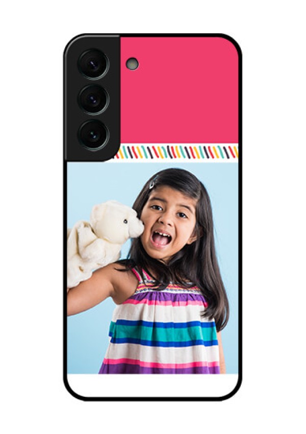 Galaxy S22 Plus 5G Personalized Glass Phone Case - Line art design