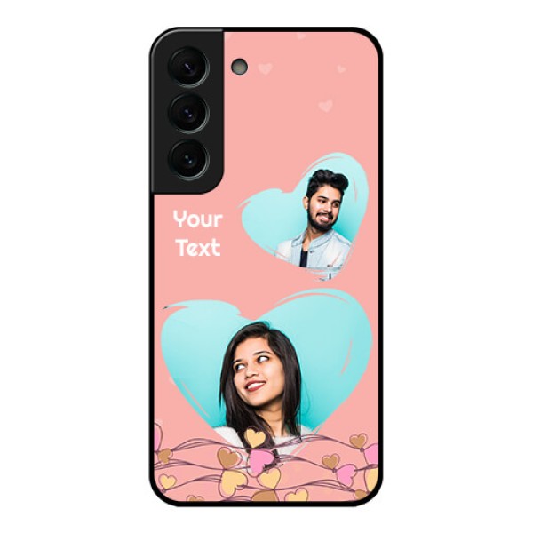 Galaxy S22 Plus 5G Custom Glass Mobile Case - Love Doodle Design