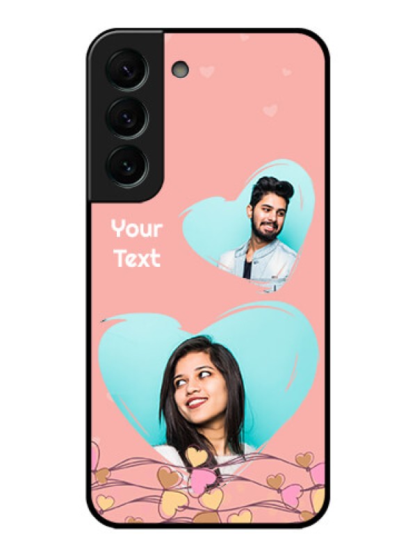 Custom Galaxy S22 Plus 5G Custom Glass Mobile Case - Love Doodle Design