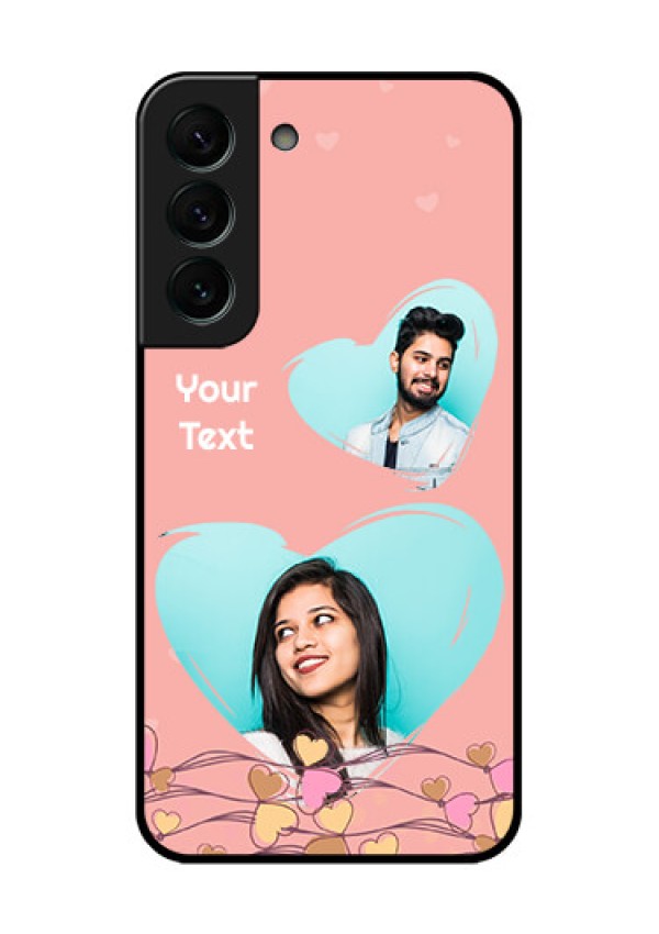 Galaxy S22 Plus 5G Custom Glass Mobile Case - Love Doodle Design