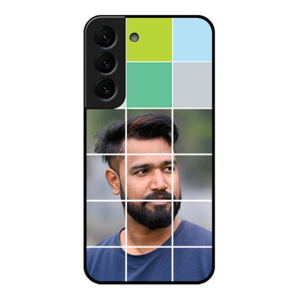 Galaxy S22 Plus 5G Photo Printing on Glass Case - with white box pattern Galaxy S22 Plus 5G Photo Printing on Glass Case - with white box pattern