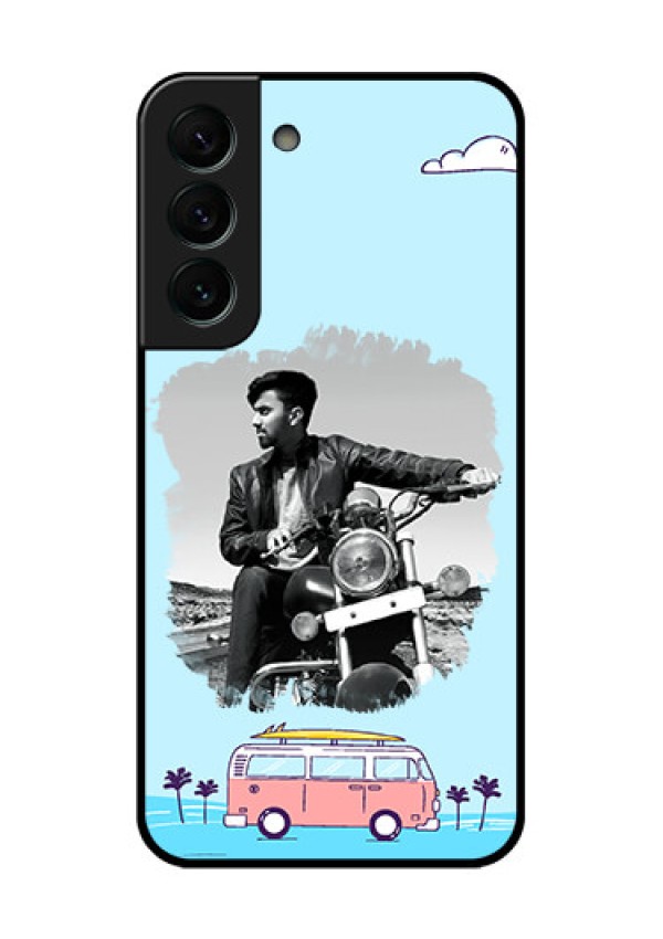 Galaxy S22 Plus 5G Photo Printing on Glass Case - Travel & Adventure Design