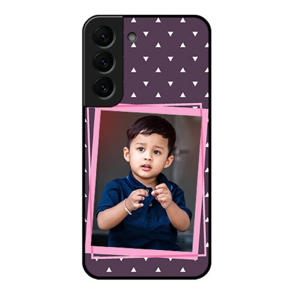 Galaxy S22 Plus 5G Custom Glass Mobile Case - Triangle Pattern Dotted Design
