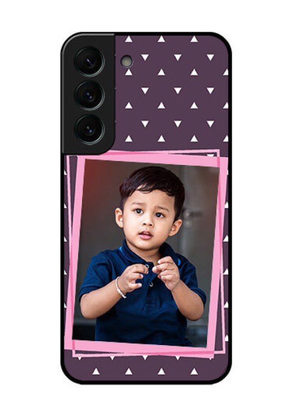 Galaxy S22 Plus 5G Custom Glass Mobile Case - Triangle Pattern Dotted Design
