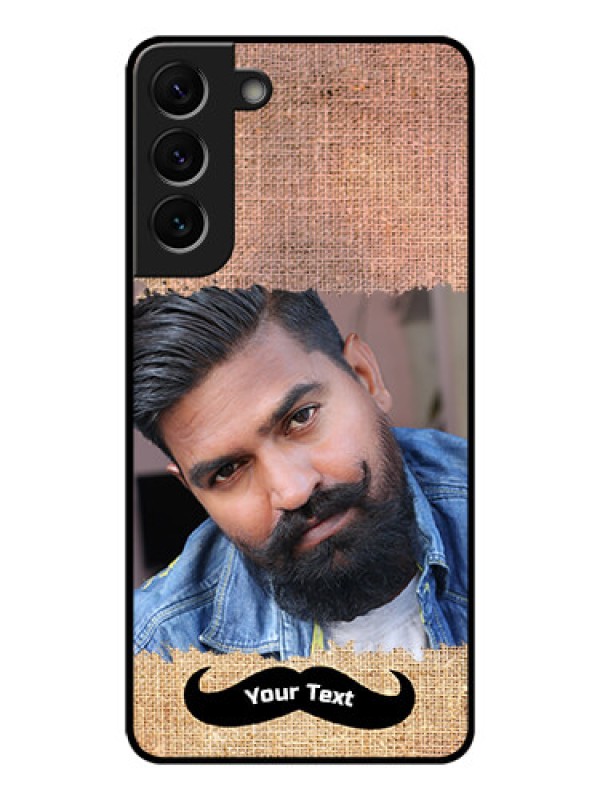 Custom Galaxy S22 Plus 5G Personalized Glass Phone Case - with Texture Design