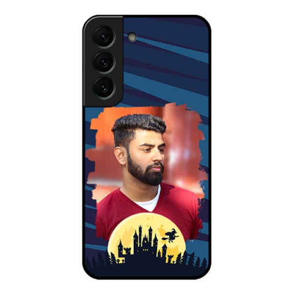 Galaxy S22 Plus 5G Photo Printing on Glass Case - Halloween Witch Design