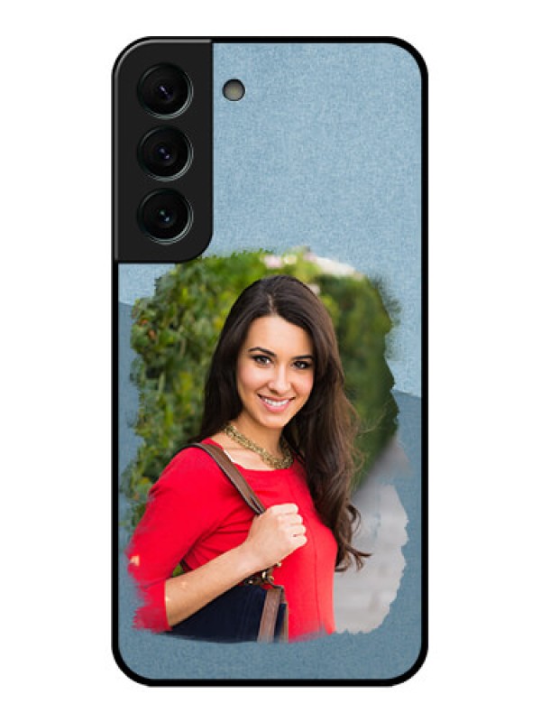 Custom Galaxy S22 Plus 5G Custom Glass Mobile Case - Grunge Line Art Design