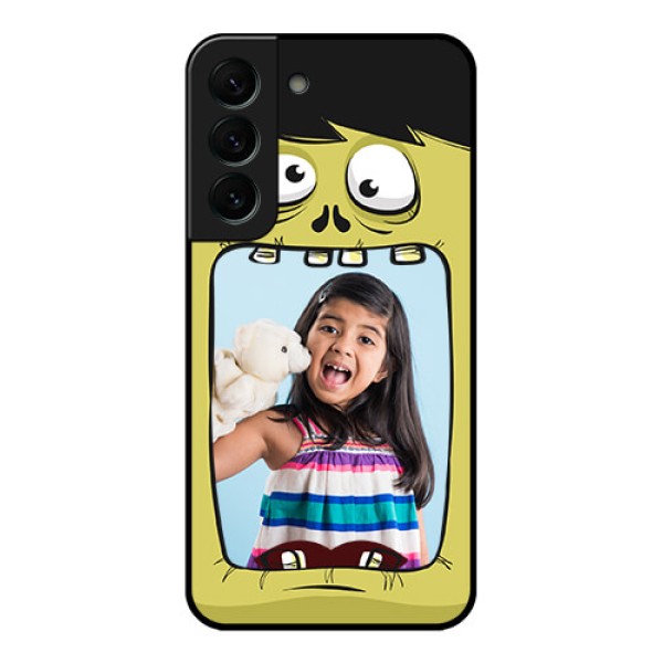 Galaxy S22 Plus 5G Personalized Glass Phone Case - Cartoon monster back case Design Galaxy S22 Plus 5G Personalized Glass Phone Case - Cartoon monster back case Design